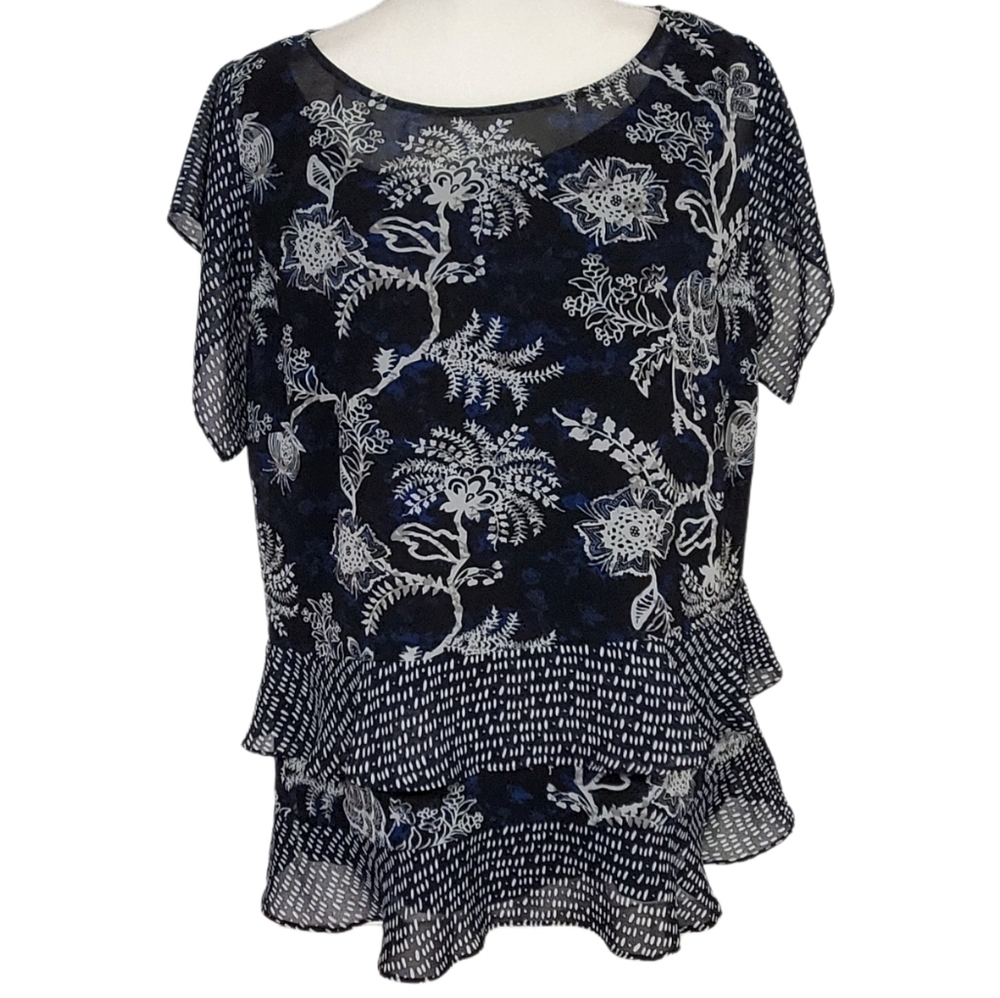 Cabi Sheer Hybrid Blouse - Picture 2 of 13